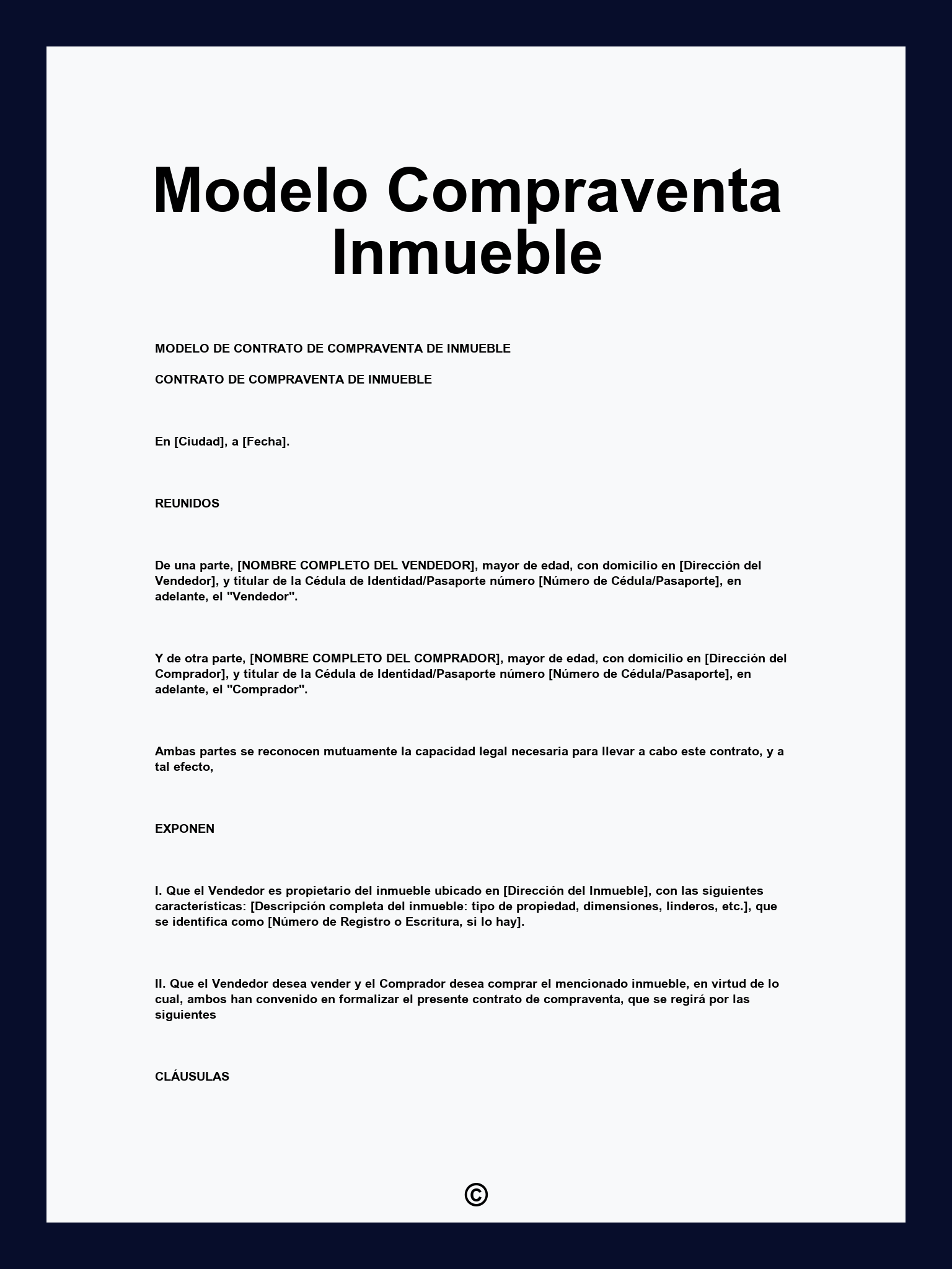 Modelo Compraventa Inmueble